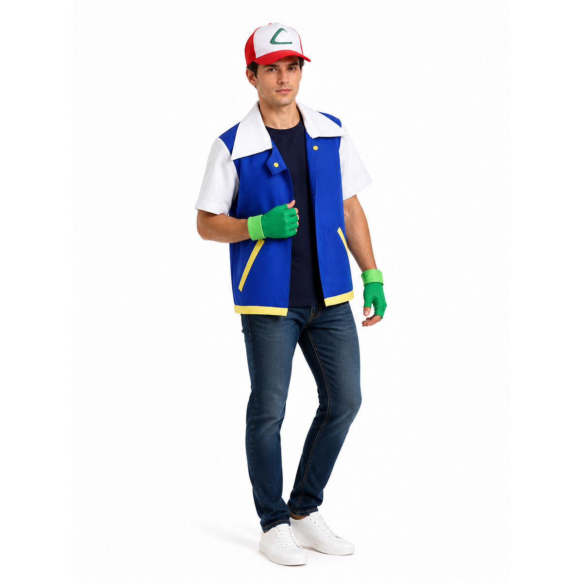 Anime Character Costume with Jacket, Cap, and Gloves Costume Headwear detail