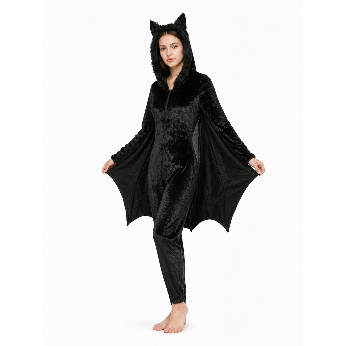 Bat jumpsuit with a hood and wings product detail