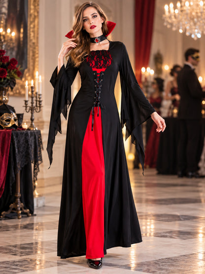 Vampire Costume: Lace Dress with Collar
