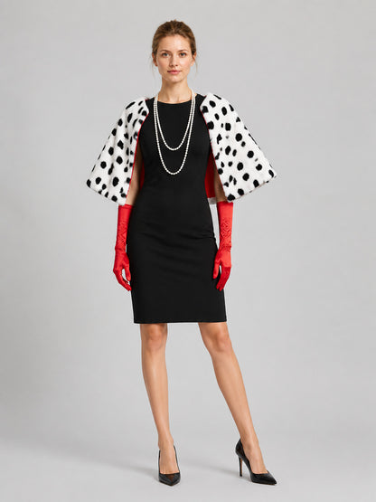 Cosplay Costume with Dress and Spotted Cape Costume Dresses detail