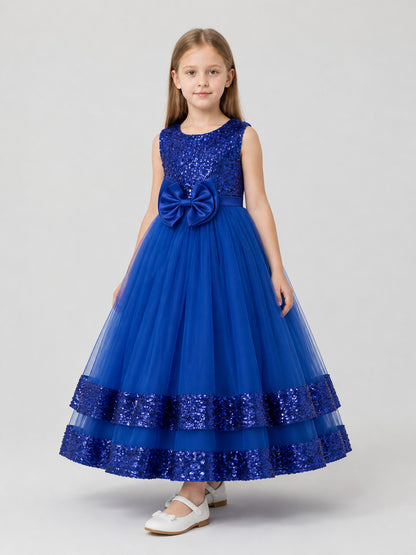Princess Dress with Sequins, Bow, and Full Skirt Costume Dresses detail