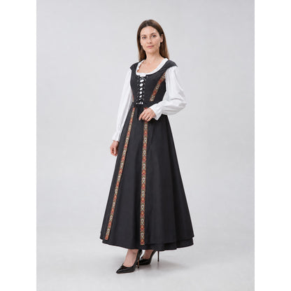 Historical Costume: Long Black Dress with Lace-Up Detail lifestyle