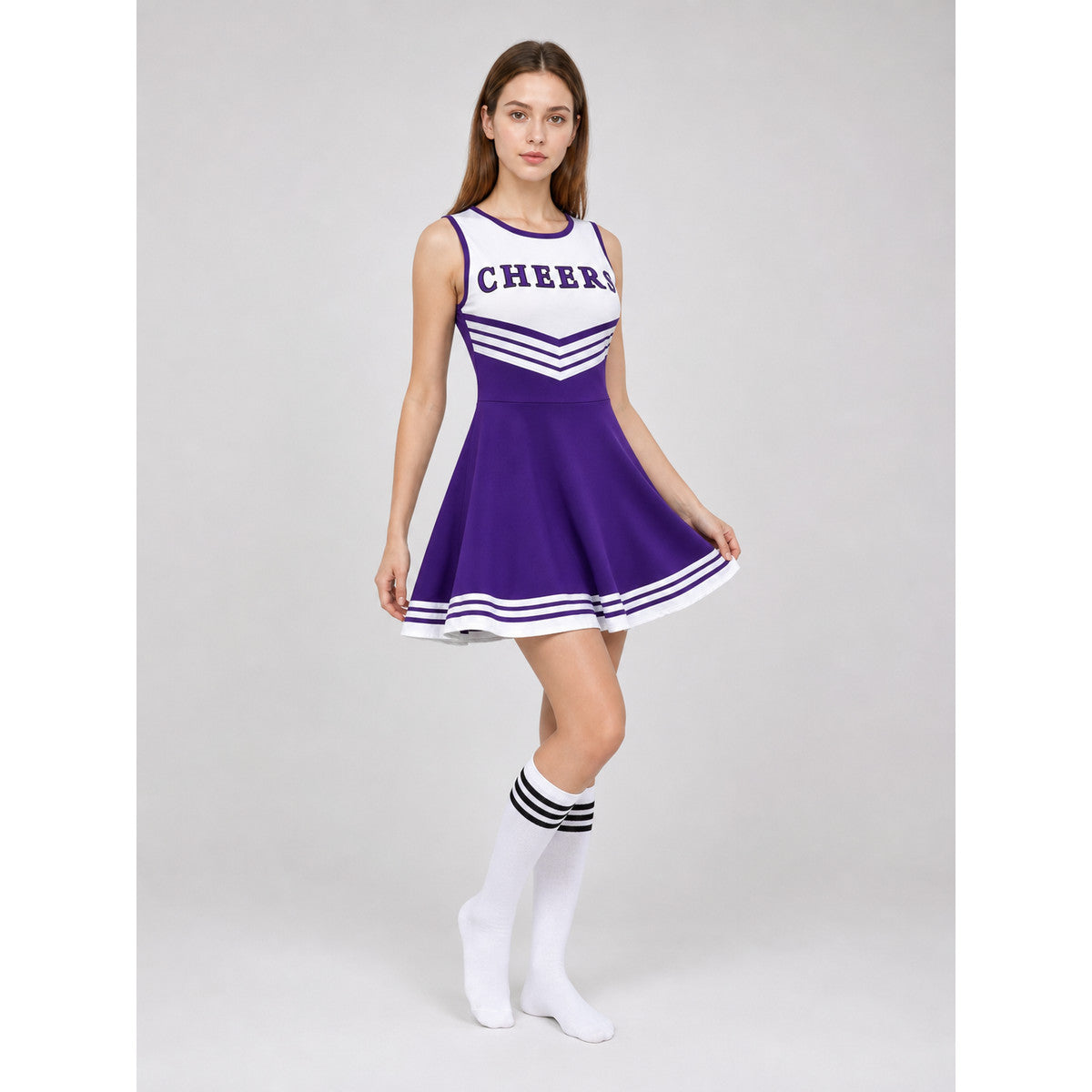 CHEERS Cheerleading Costume with Pom-Poms