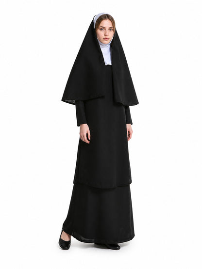 Carnival Nun Costume with White Headdress Costumes detail