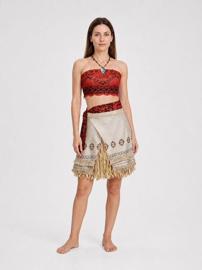 Moana Cosplay Costume Set with Skirt and Accessories Costume Accessories detail