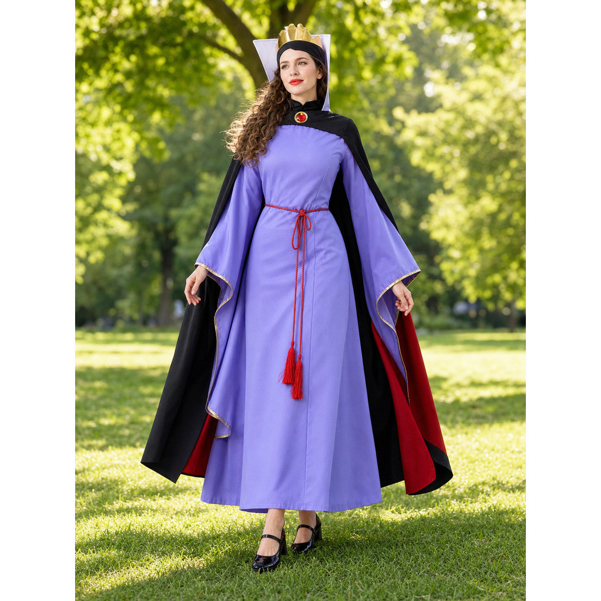 Queen Costume with Cape and Crown lifestyle view