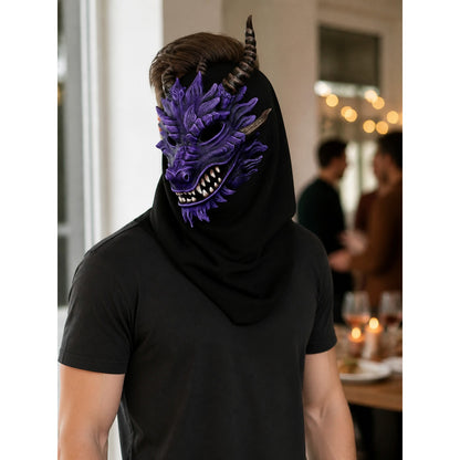Purple Dragon Carnival Headpiece for Halloween lifestyle view