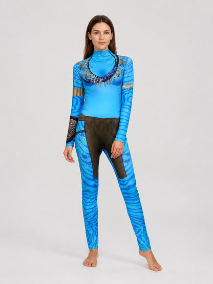 Avatar 2 Carnival Costume: Blue Jumpsuit Costumes detail
