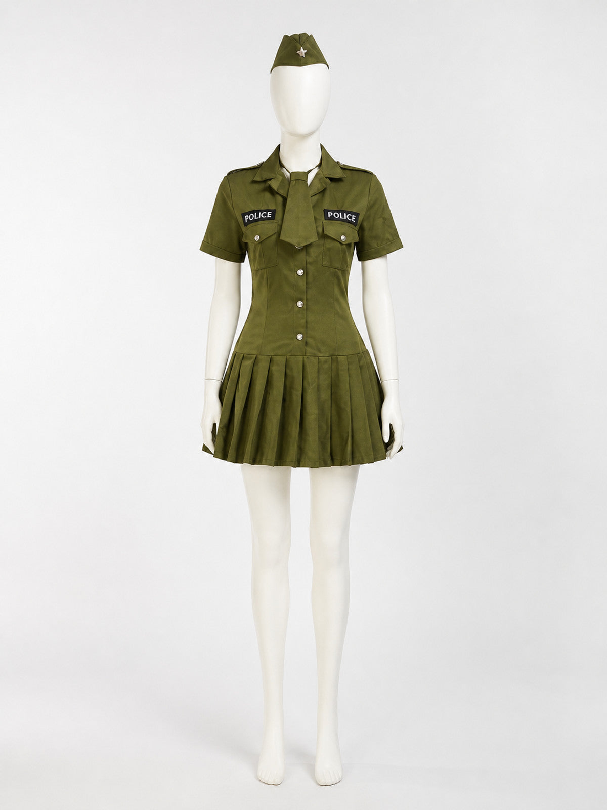 Women’s Police Officer Costume, Carnival Dress Style main product view