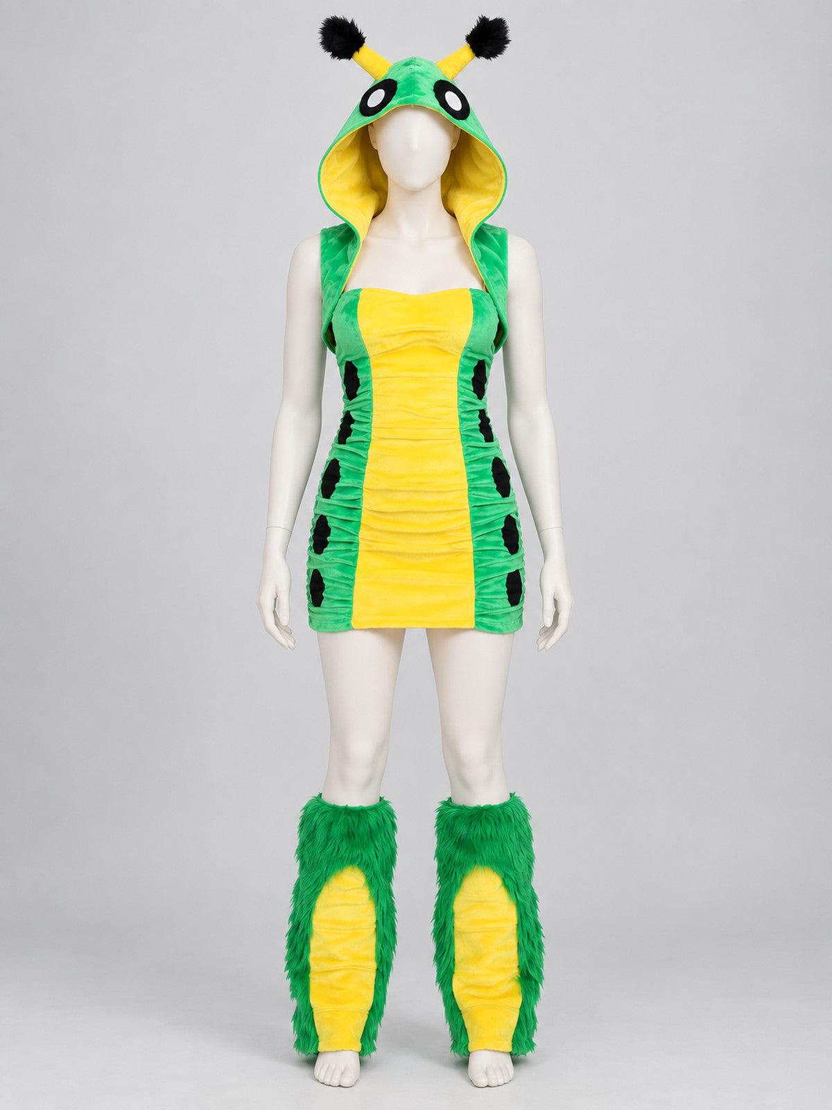 Caterpillar Costume with Hood and Leg Warmers