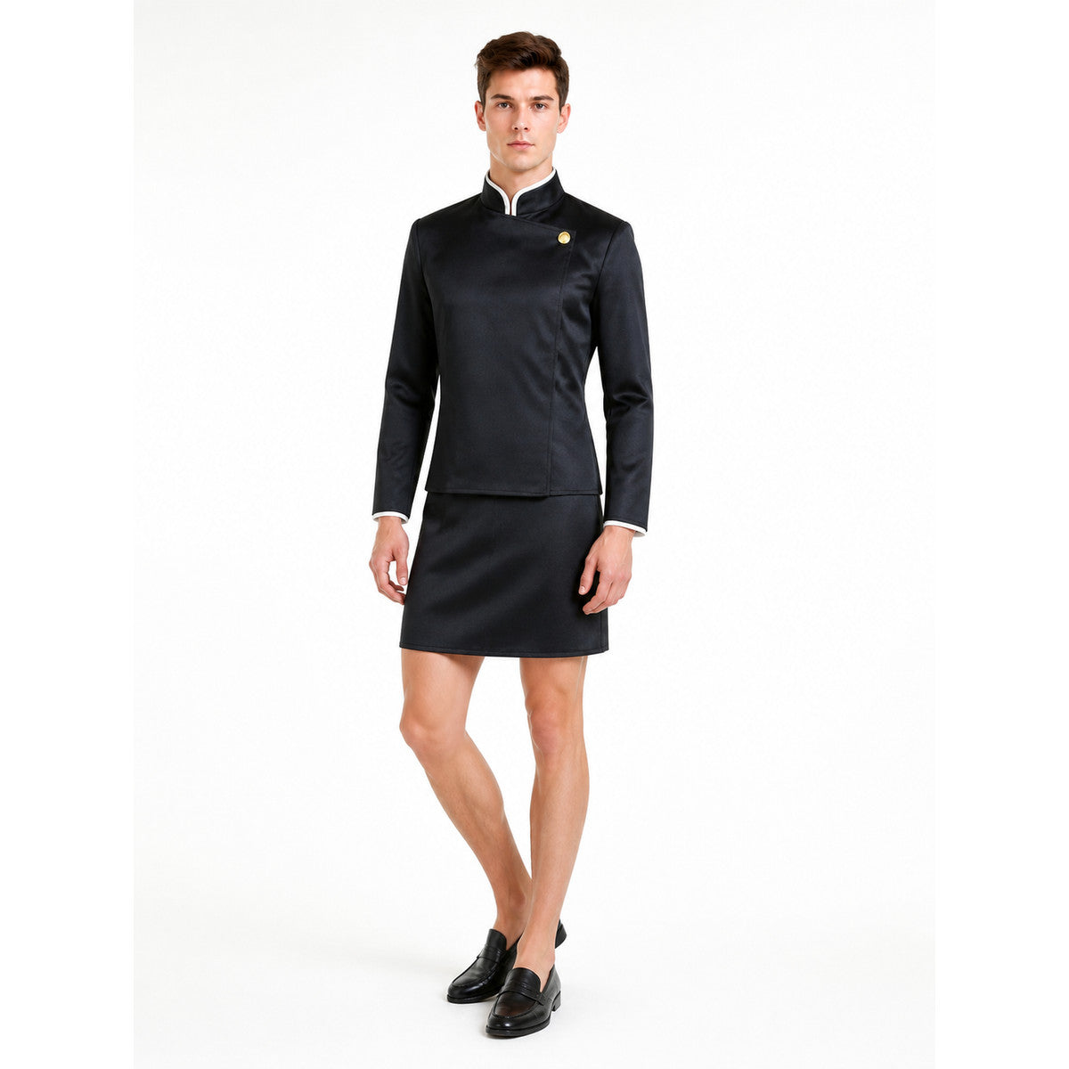 JJK Cosplay Costume, Black School Uniform with Skirt Costumes detail