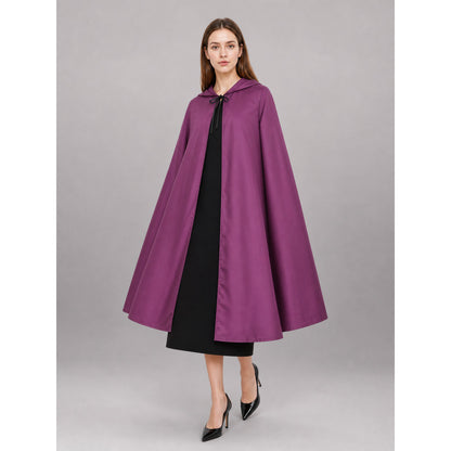 Purple Hooded Zip-Up Cloak for Halloween occasion guide