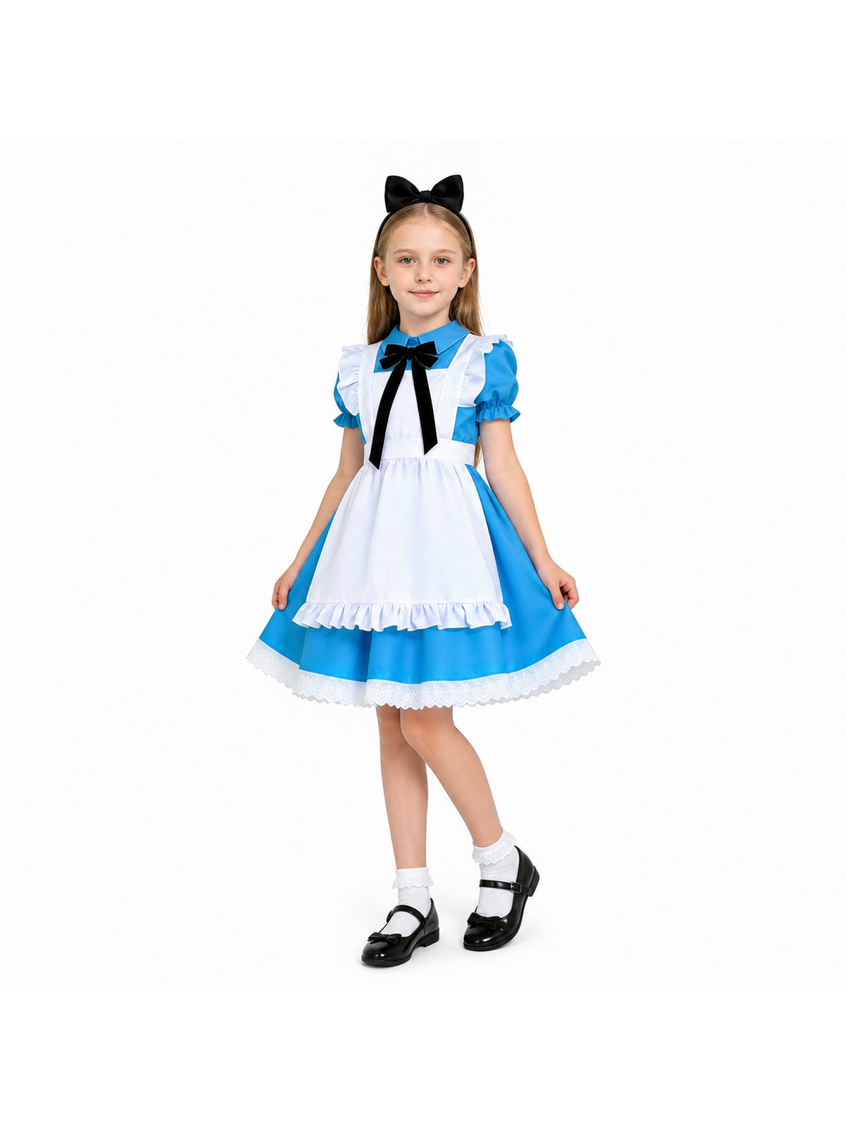Children's Lolita Dress with Apron and Full Skirt
