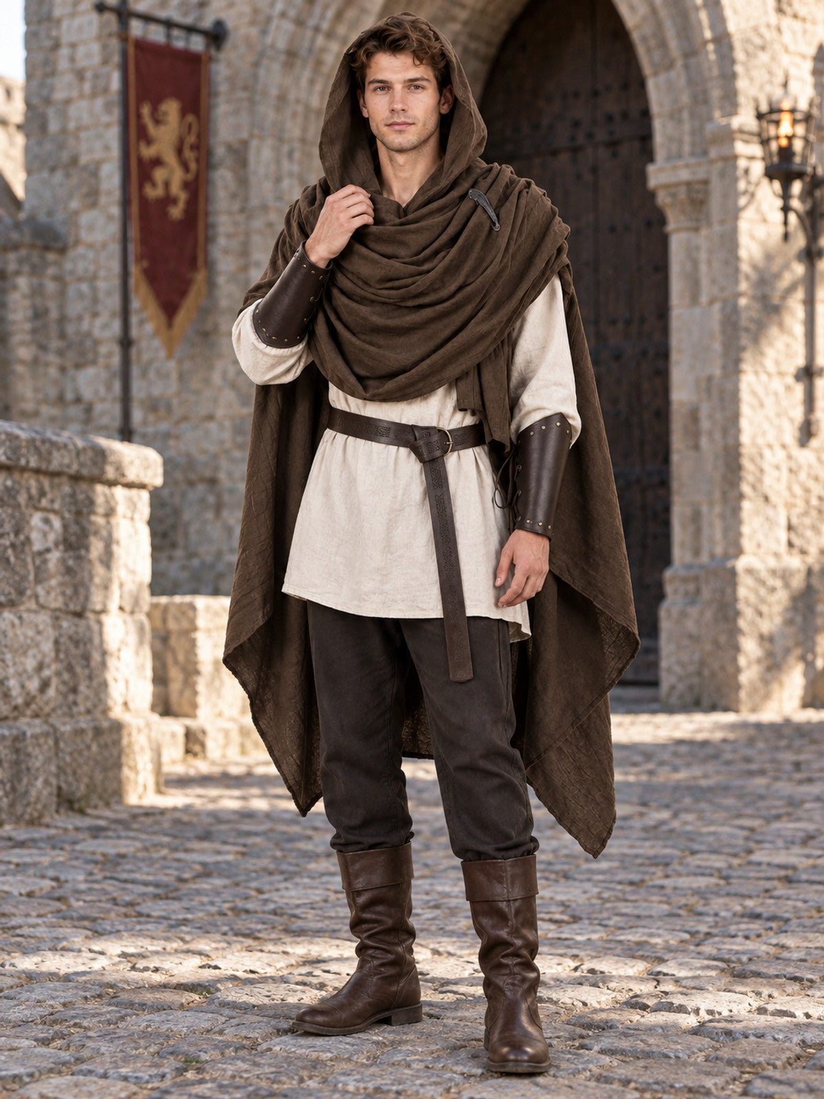 Loose-fit cape coat — outerwear worn over your main clothing as a standalone