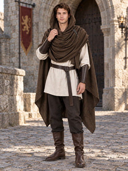 Loose-fit cape coat — outerwear worn over your main clothing as a standalone