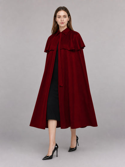 Burgundy Dress with a Collar and Flared Hem occasion guide