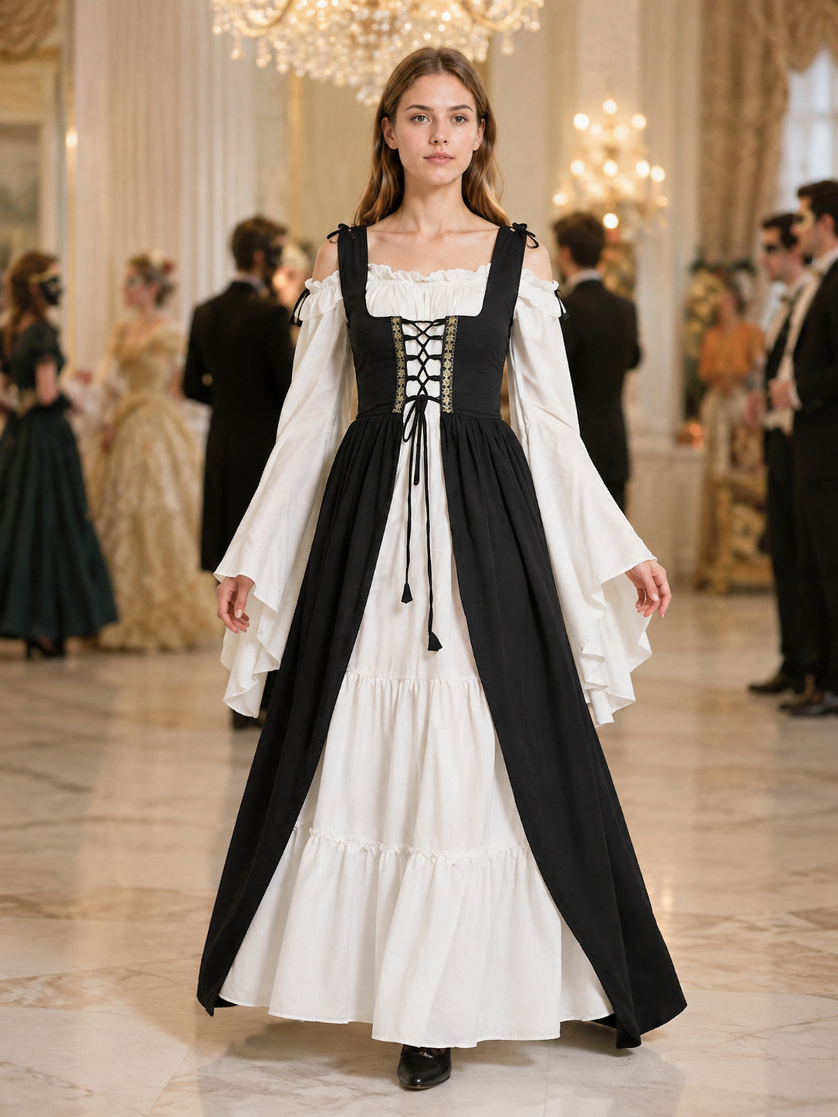 Medieval Costume Dress with Lacing lifestyle view