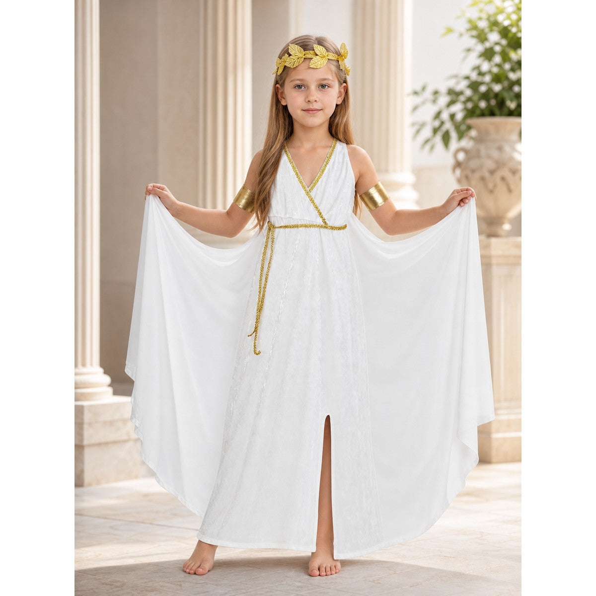 Ancient Greek Style Costume Dress with Wreath lifestyle