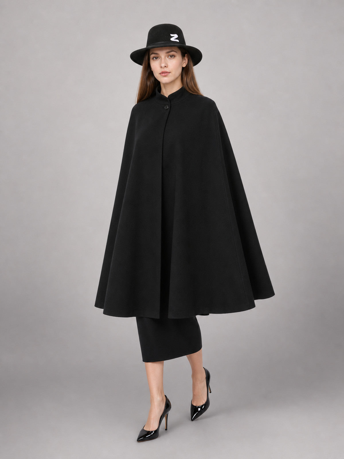 Black Zorro-Style Carnival Hat
