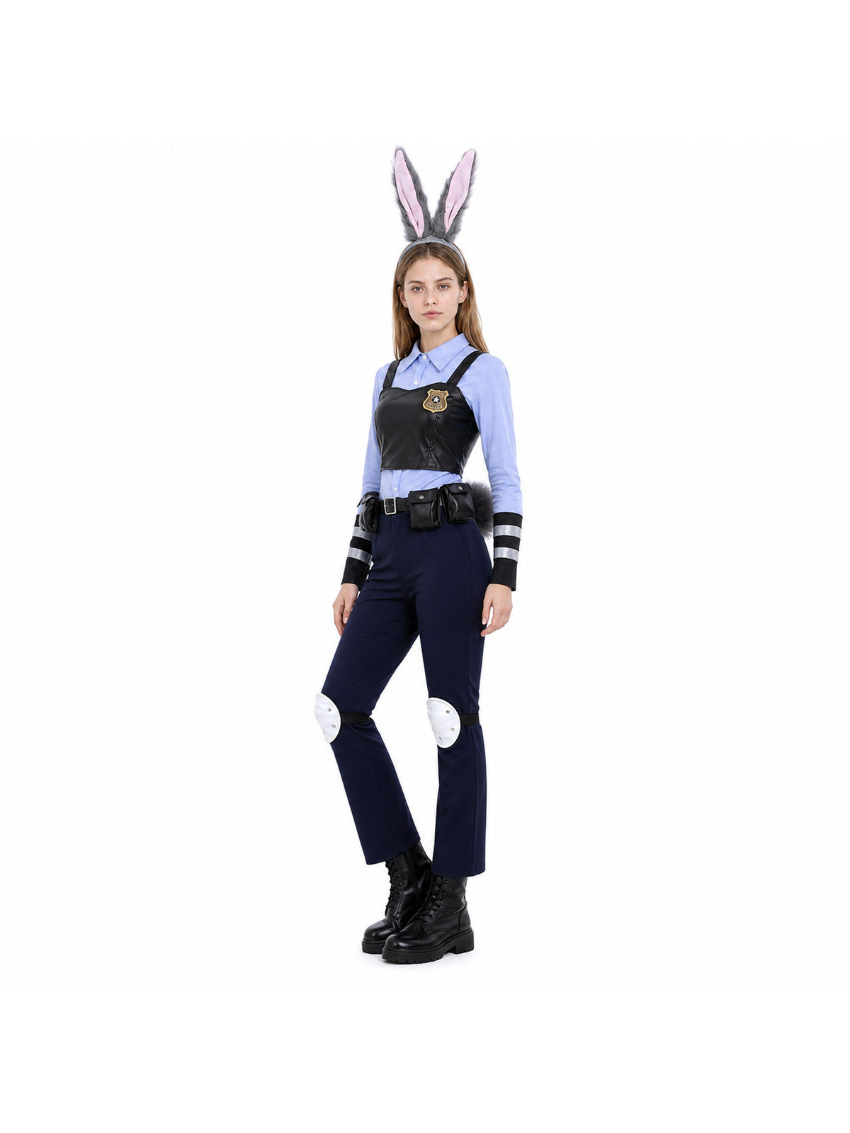 Police Bunny Costume: Vest, Shirt, Pants Costumes detail