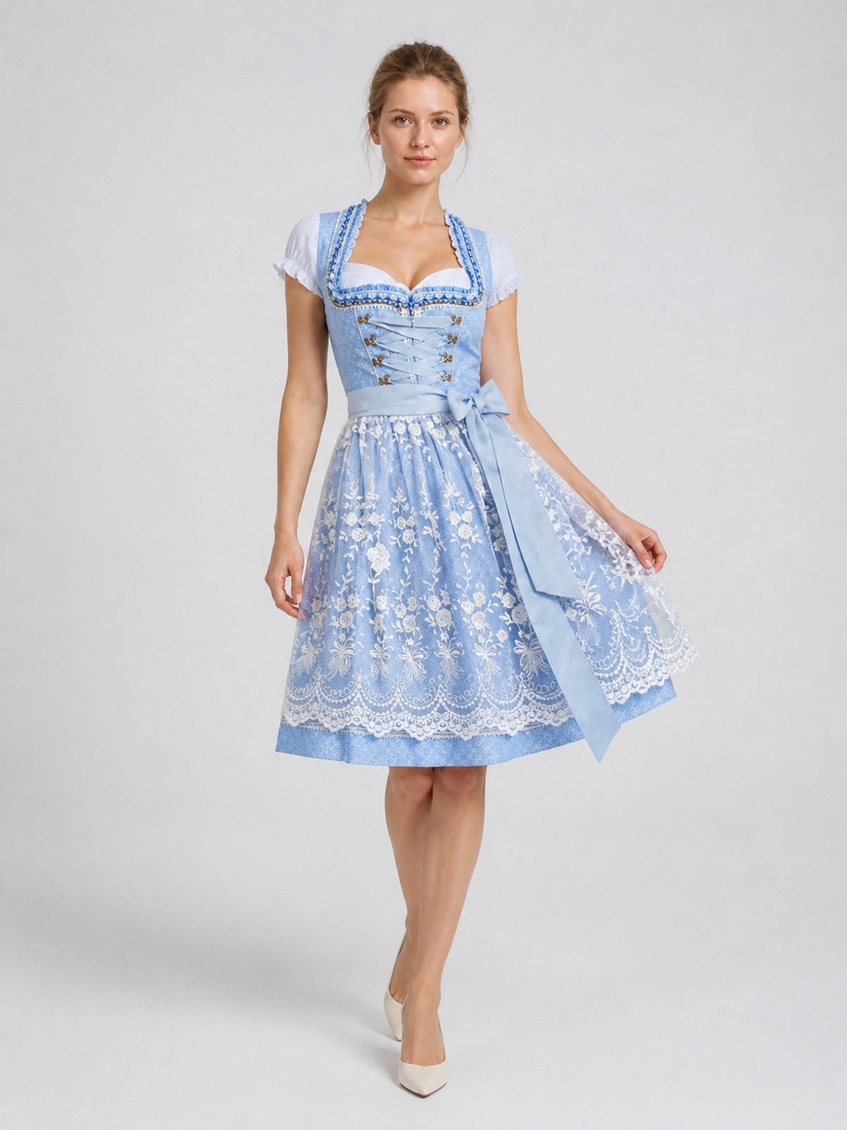 Bavarian-Style Dress, Stage Costume with Bow Costume Dresses detail
