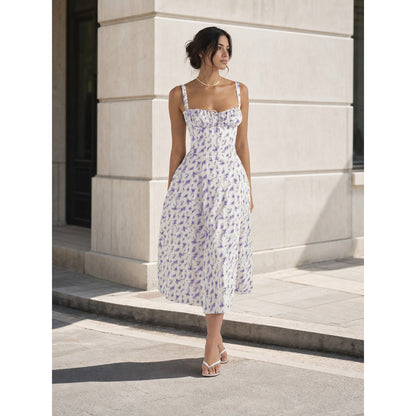 Women's floral sundress with thin straps