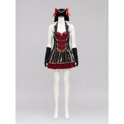 Pirate Cosplay Dress with Gold Decoration