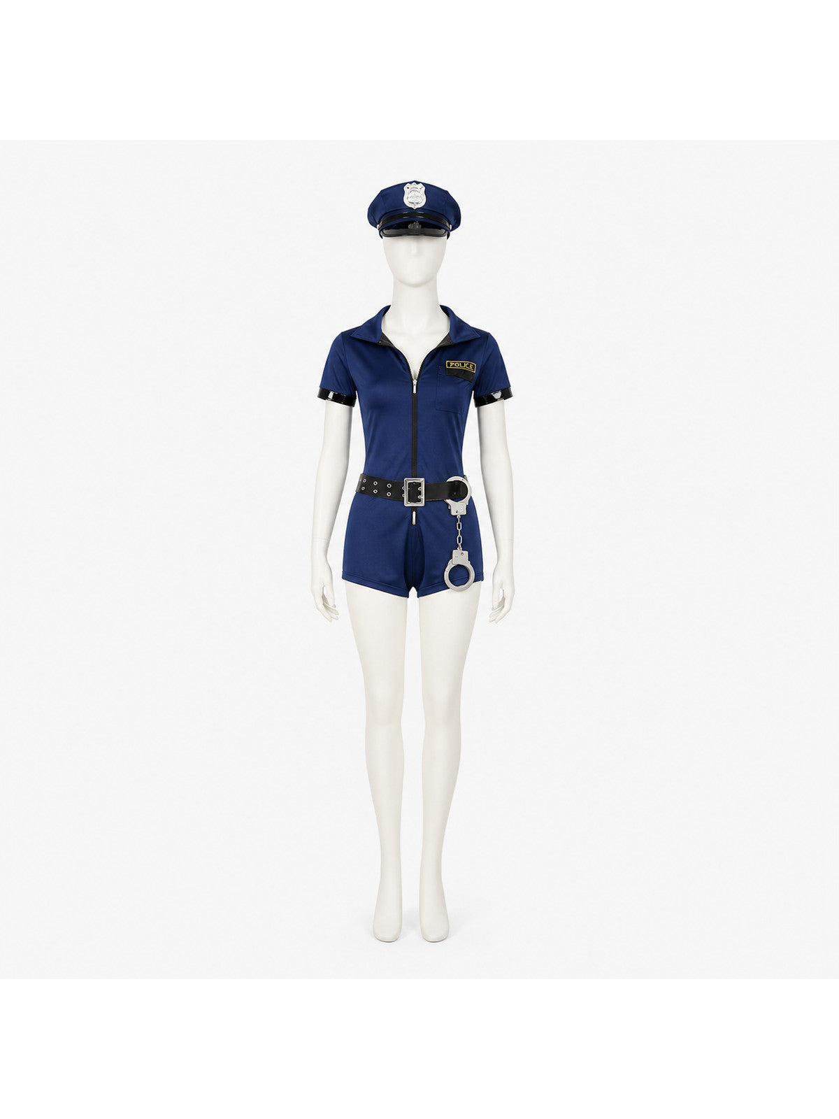 Police Costume with Jumpsuit and Cap Costume Headwear detail