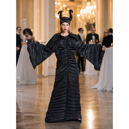 Black Long Dress with Bell Sleeves