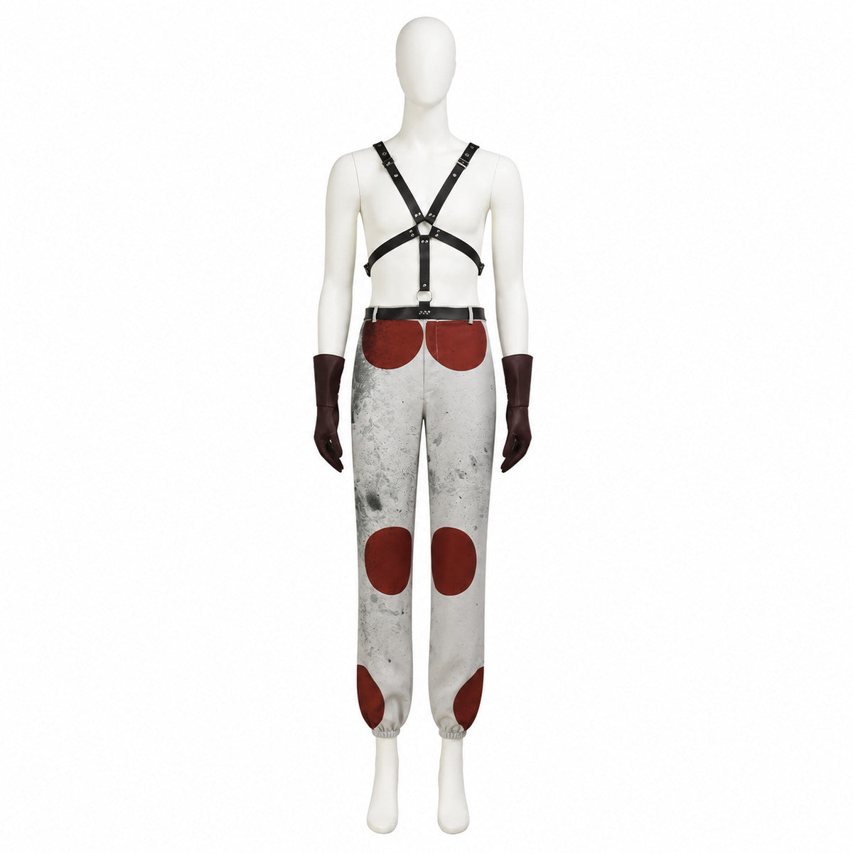 Cosplay Costume with Straps, Gloves, and Pants