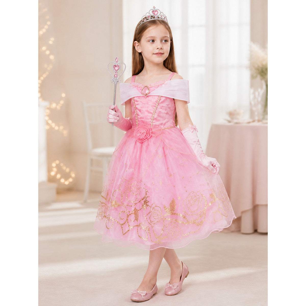 Halloween Princess Costume with Rose lifestyle view