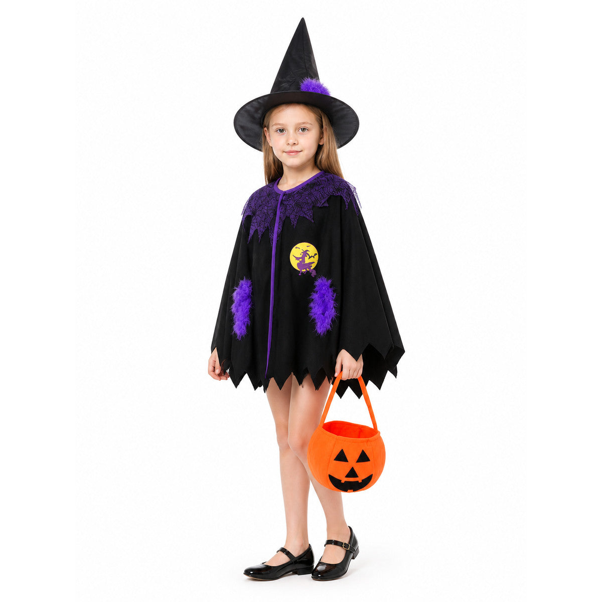 Masquerade Costume with Cape, Hat, and Bag Costume Capes detail