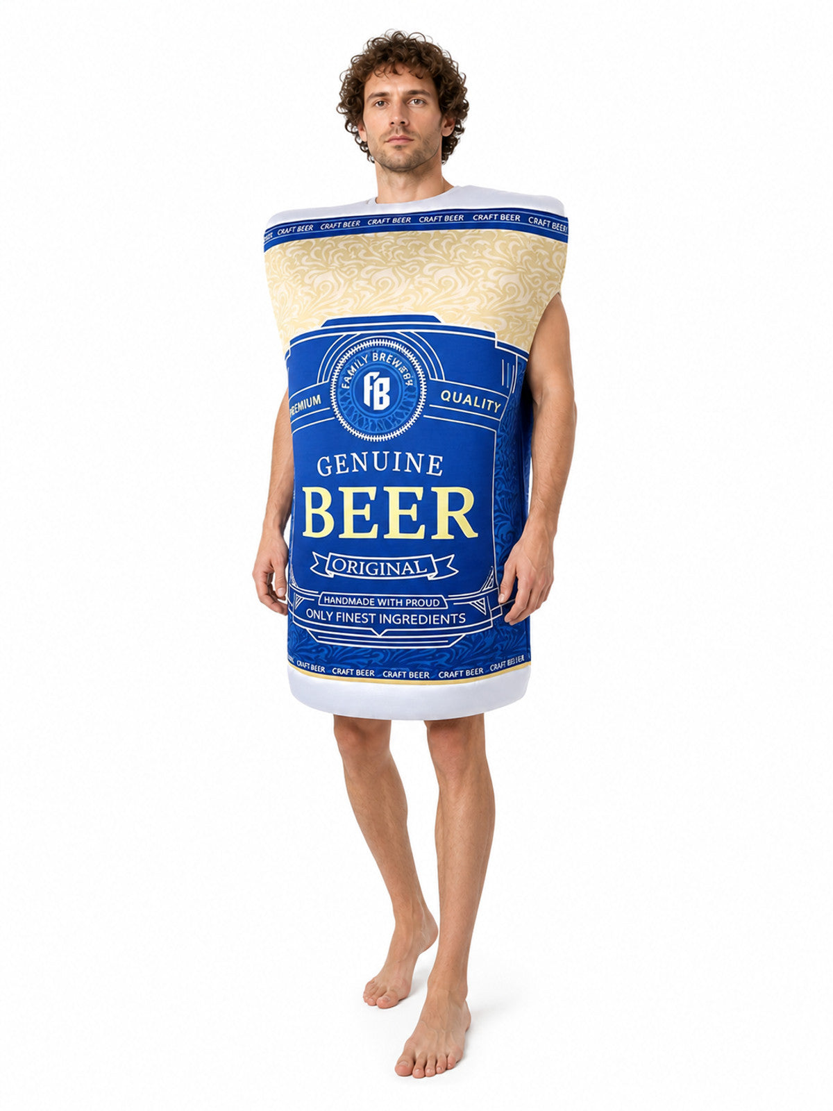 Beer Can Costume with Print for Parties