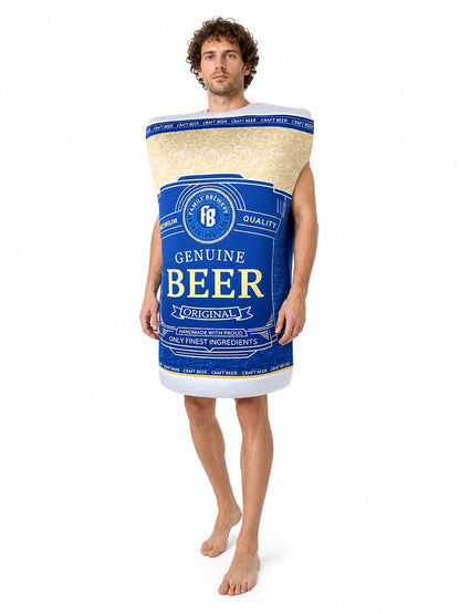 Beer Can Costume with Print for Parties