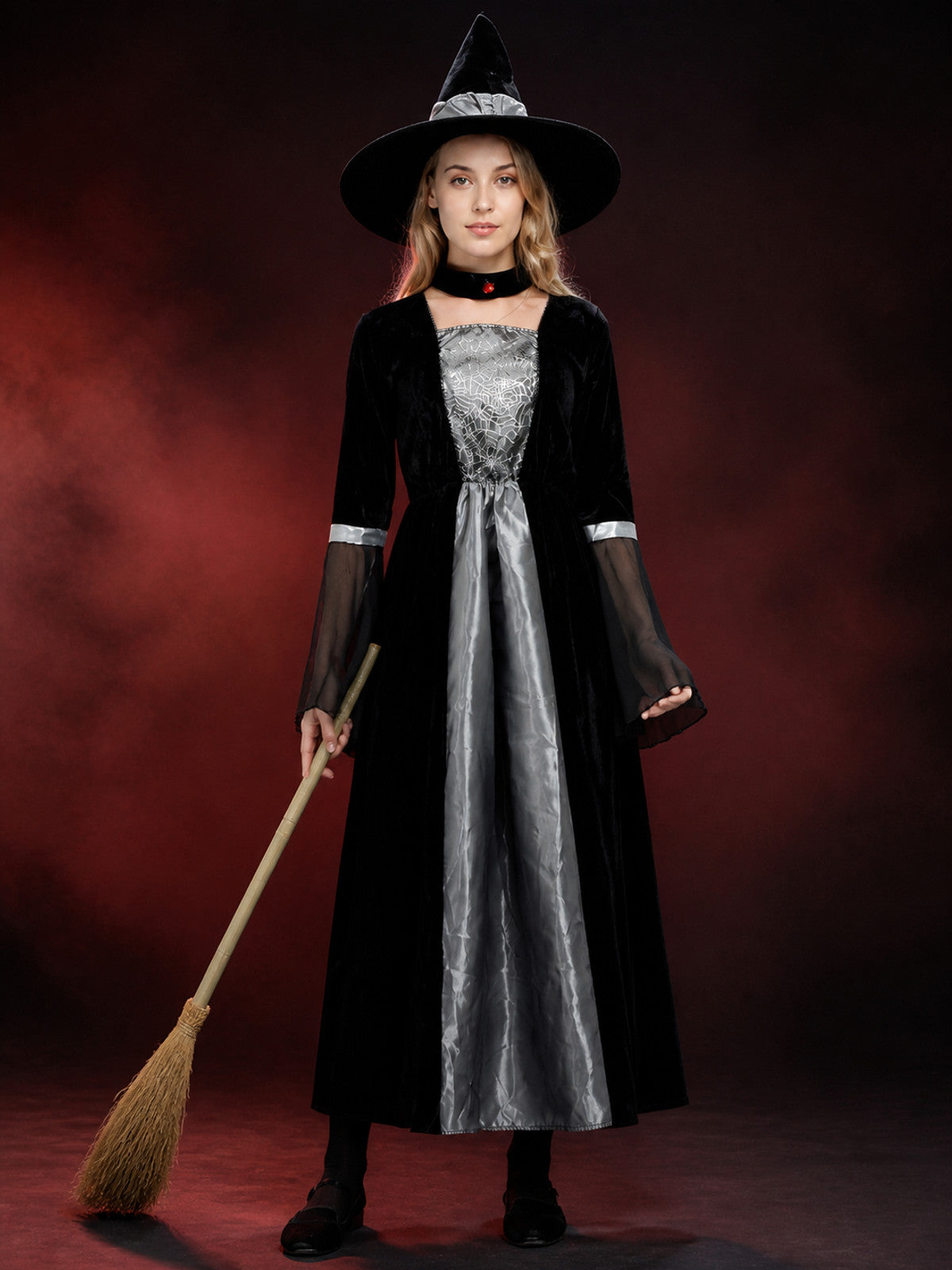Witch Costume, Long Halloween Dress main product view