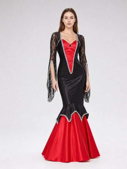 Vintage Court Dress with Cape Sleeves