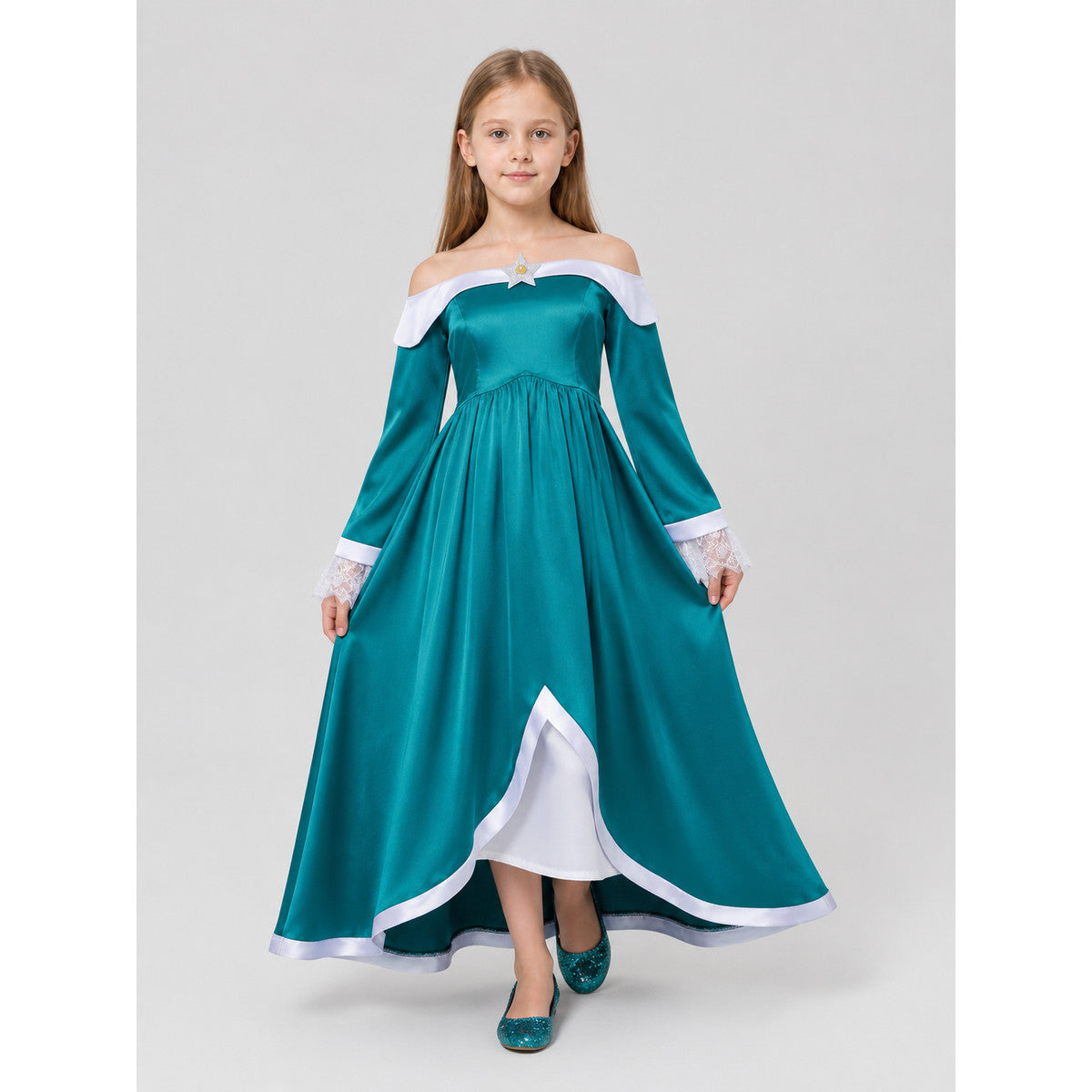 Rosalina Cosplay Dress, Long, Off-the-Shoulder Costume Dresses detail