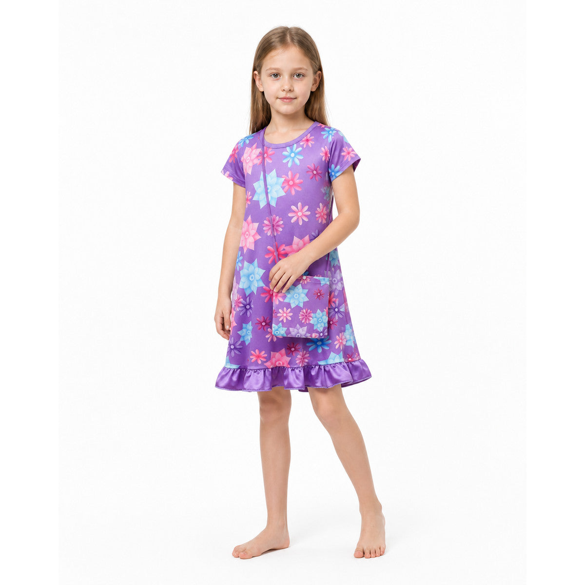 Floral Print Costume Dress with Handbag Costume Dresses detail