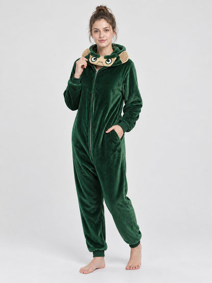 Animal Hooded Pajama Jumpsuit