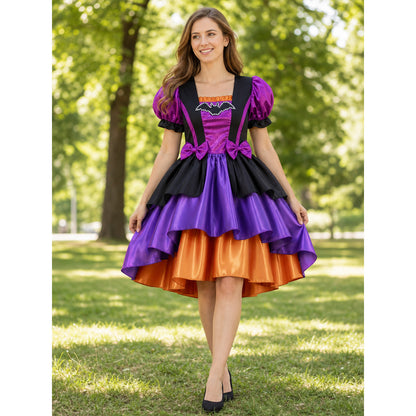 Kids' Halloween Witch Costume with Hat and Purse lifestyle view