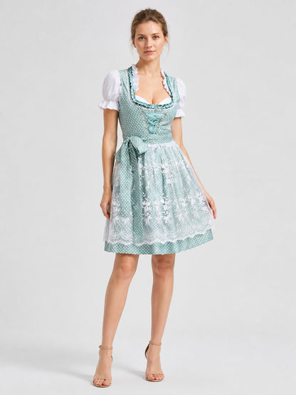Traditional Bavarian Dress with Corset and Bow Costume Dresses detail