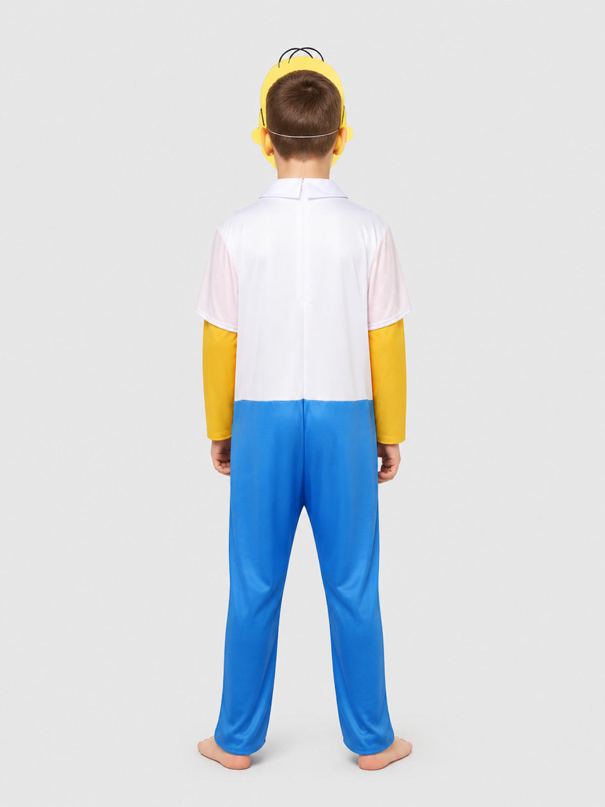 The Simpsons Cosplay Costume with Mask, Jumpsuit back view