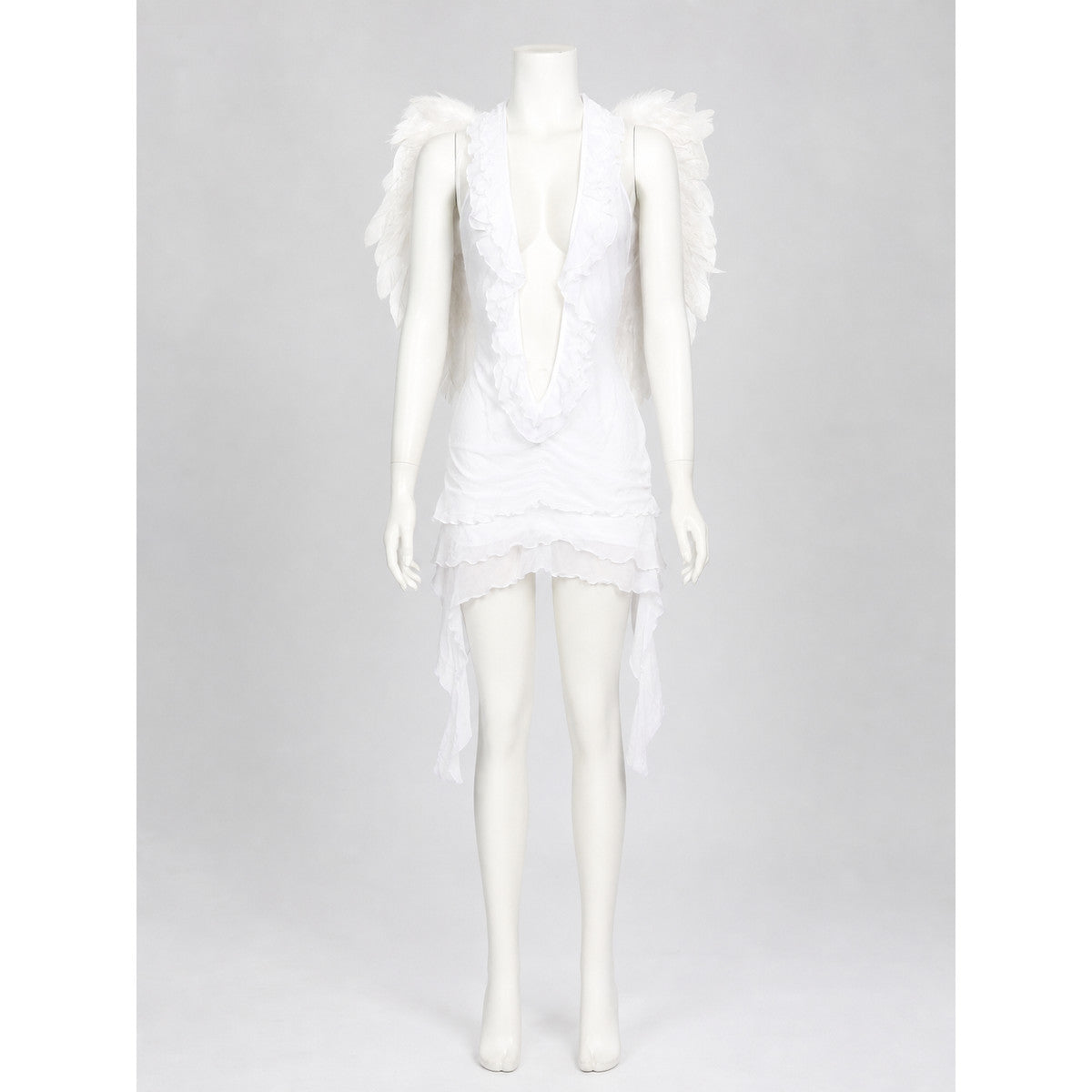Angel Costume with Wings and Ruffles for Cosplay Costumes detail