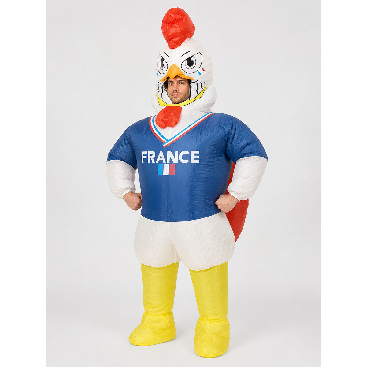 Inflatable Bird Character Costume with “France” Text main product view