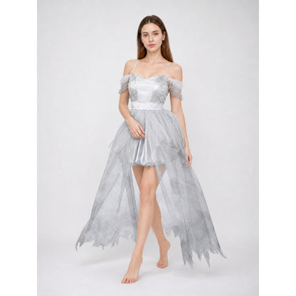 Gothic cosplay dress costume with veil lifestyle