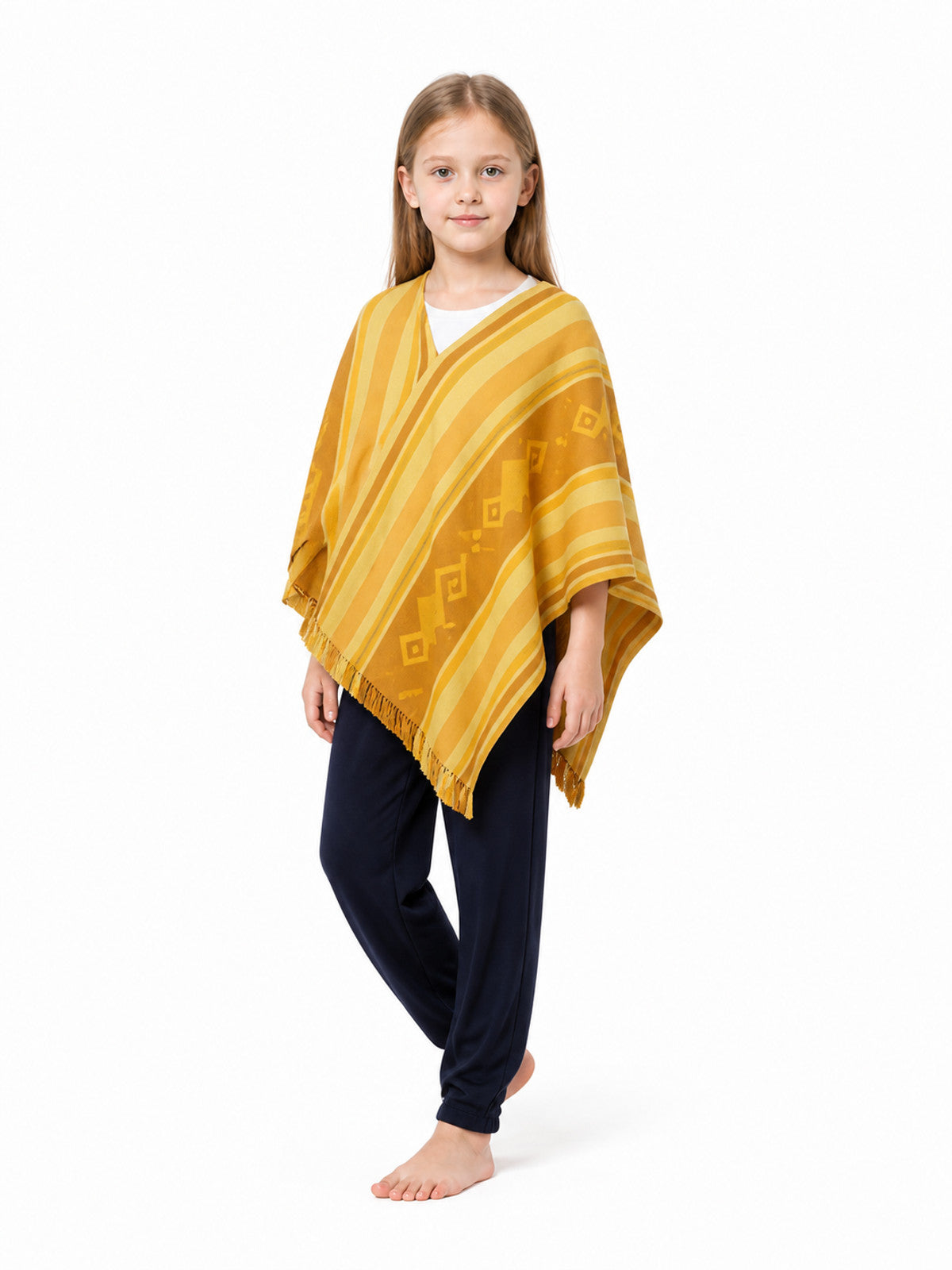 Cosplay Costume with a Striped Cape and Pants