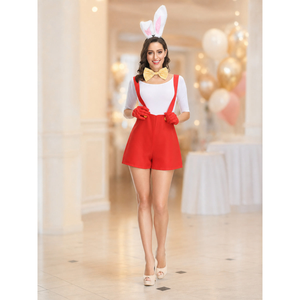 Bunny Cosplay Costume, Red Shorts lifestyle