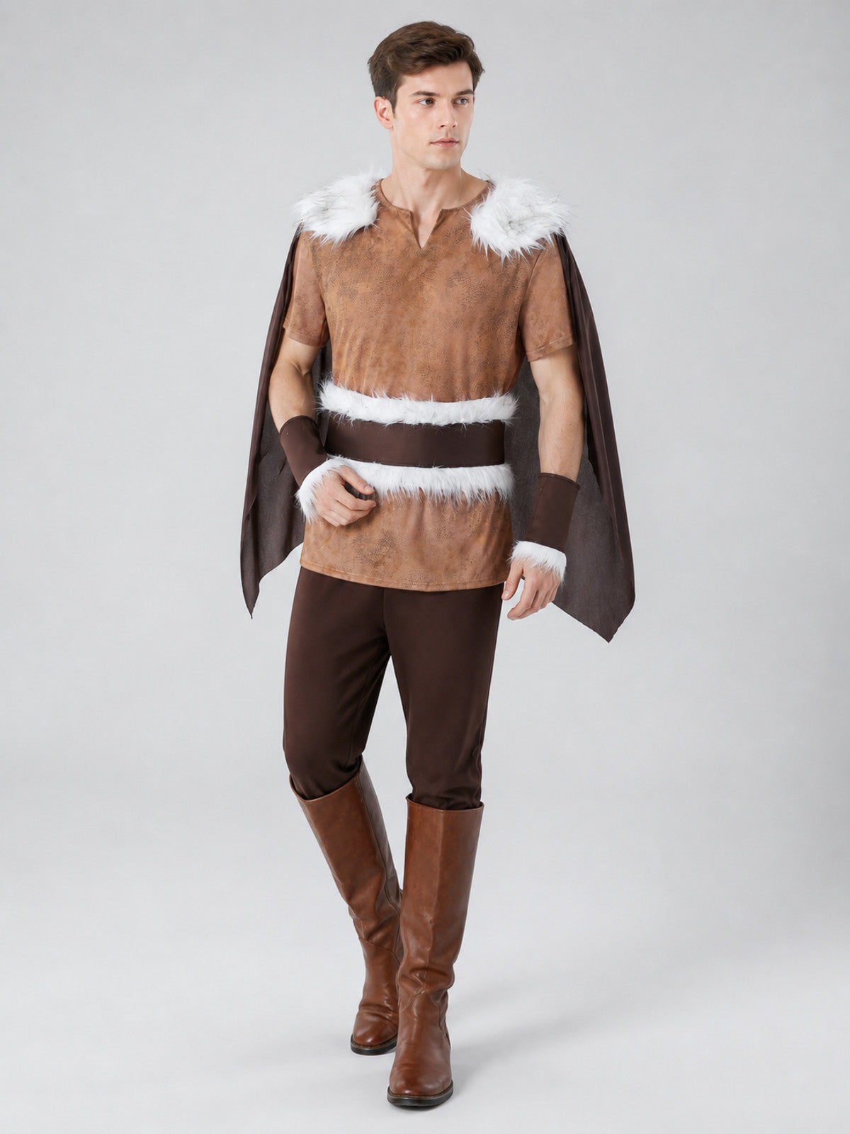 Medieval Costume with Cloak, Belt, and Boots
