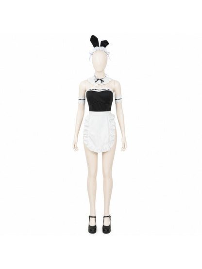 Bunny Ear Costume with Apron and Ruffles Costumes detail
