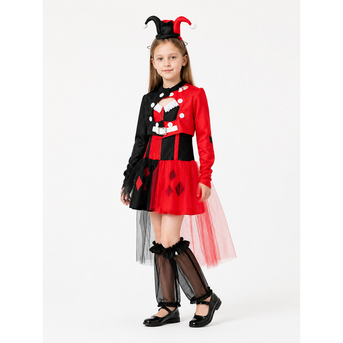 Halloween clown costume with dress and hat Costume Dresses detail